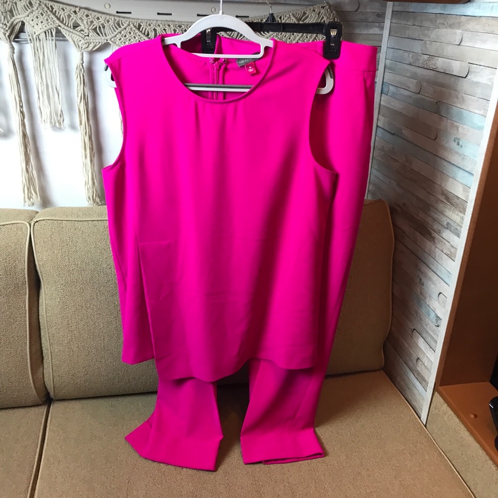 Hot Pink Vince Camuto Pant Suit Very Good Sz M